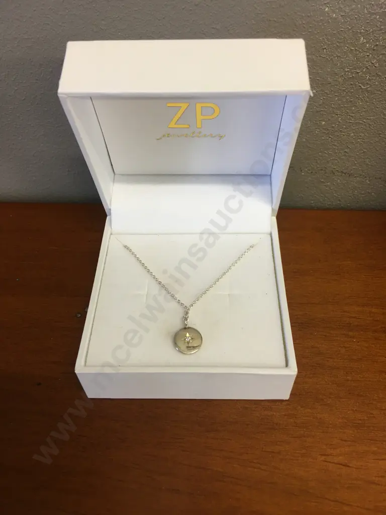 Zoe Porter Starry Night Necklace Stamped 925 With Clear Stone Image 1++
