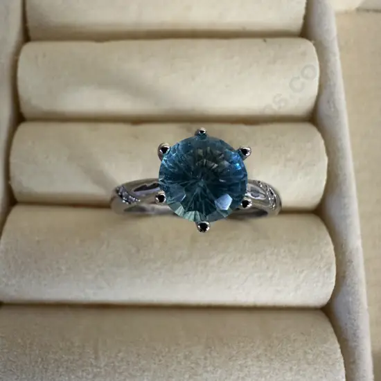 Vintage Ring With Blue Coloured Stone 
