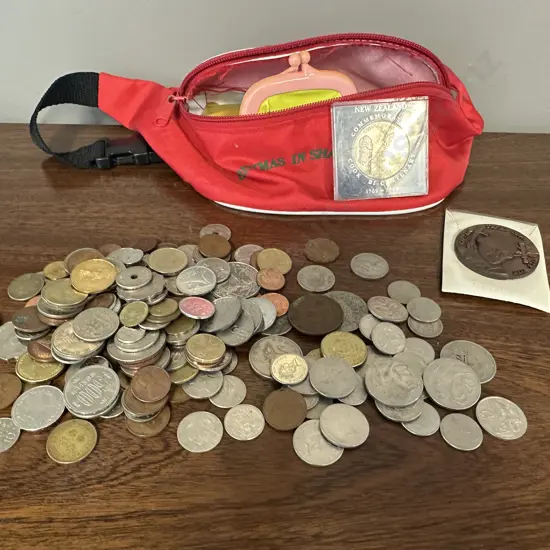 Assorted Coins Including Captain James Cook 1728-1729 Medal Etc