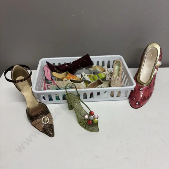 Assortment of Decorative Miniature Shoes