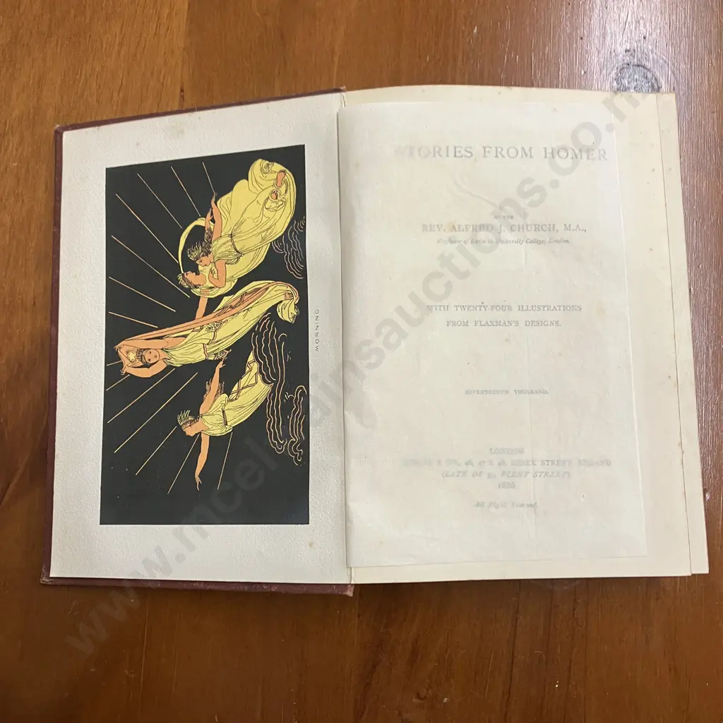 Stories From Homer by Rev. Alfred J Church (1829-1912) Illustrations From Flaxmans Designs. Seventeenth Thousand. 1886 Image 1++