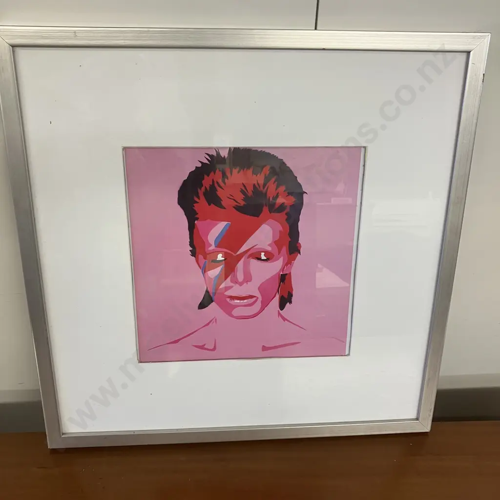 David Bowie Aladdin Sane Art Print Framed. 53 x 53cm Image 1++