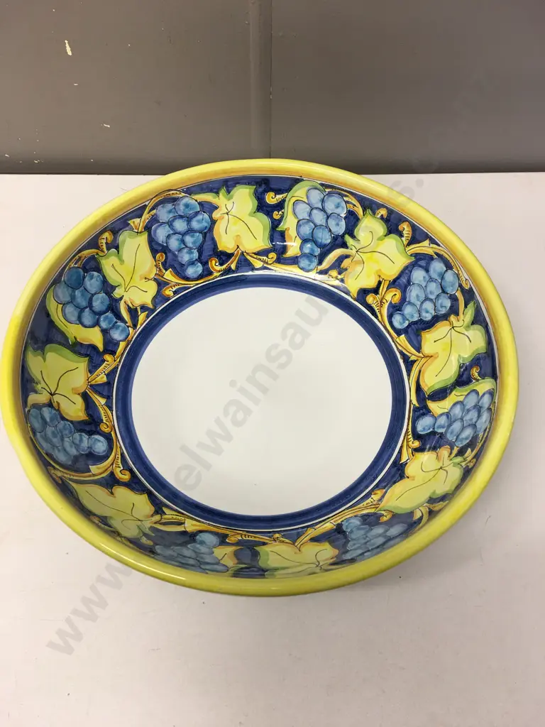Italian Bowl - 'La Maiolicd' Freemantle Australia. 11 x 34cm Image 1++