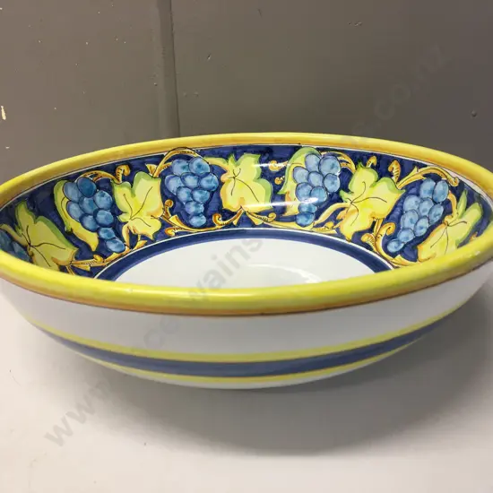 Italian Bowl - 'La Maiolicd' Freemantle Australia. 11 x 34cm