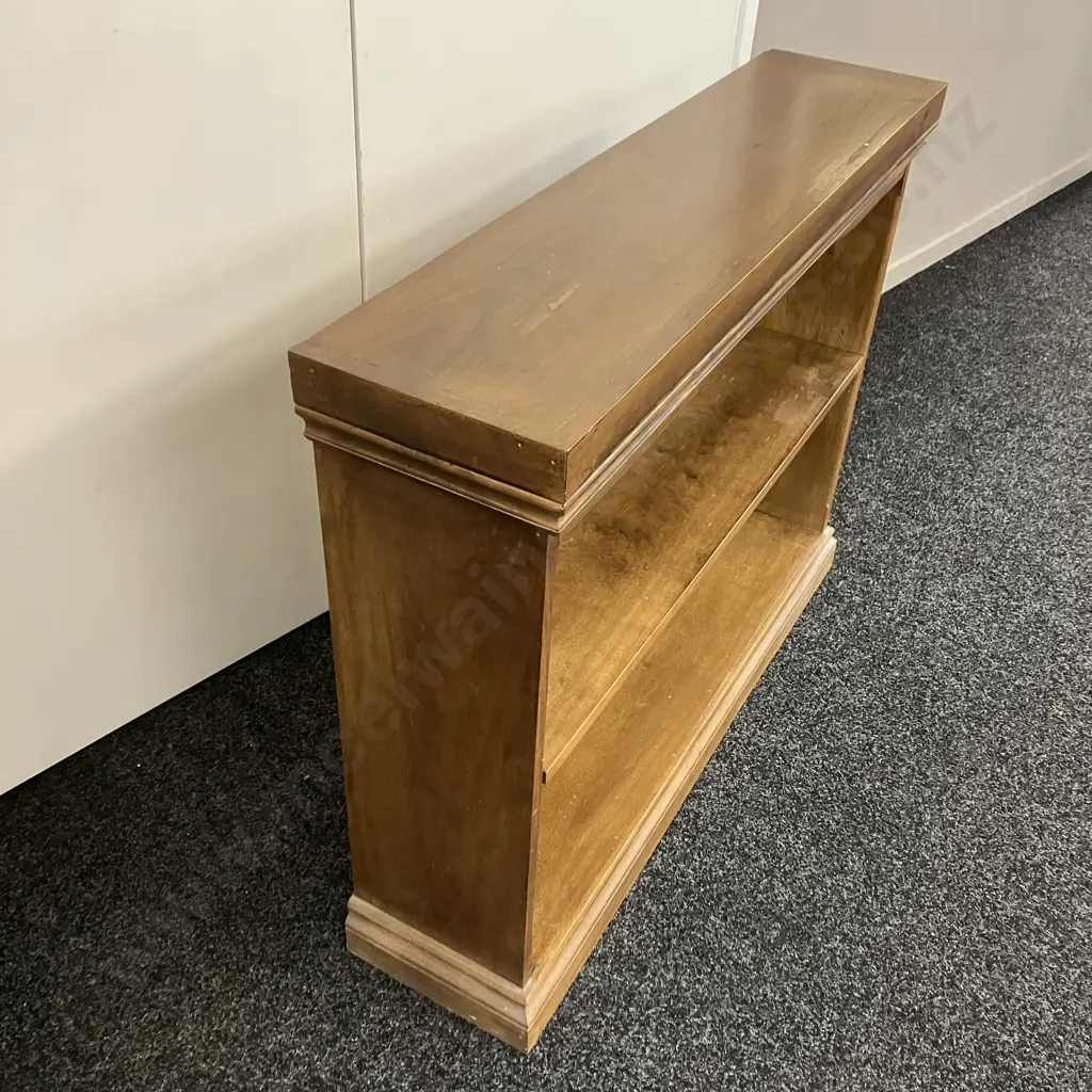 Wooden Bookcase, Single Adjustable Shelf, T&G Back. H82 W104 D25cm Image 1++