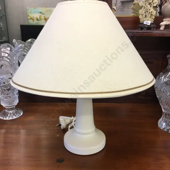 IBEX Table Lamp Cream Ceramic Base With Cream Shade H41cm.