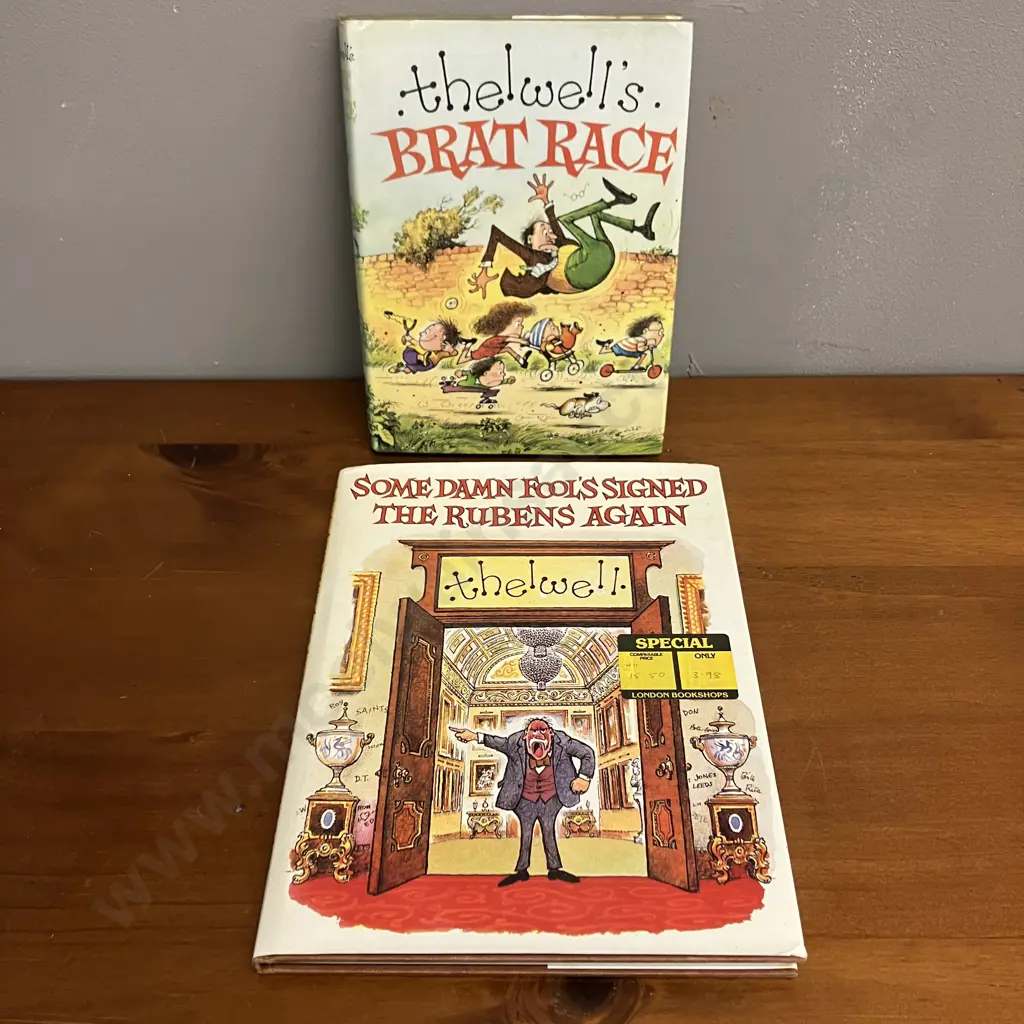 Thelwell's Brat Race 1977 Hardcover & Some Damn Fools Signed The Rubens Again 1982 Hardcover Image 1++