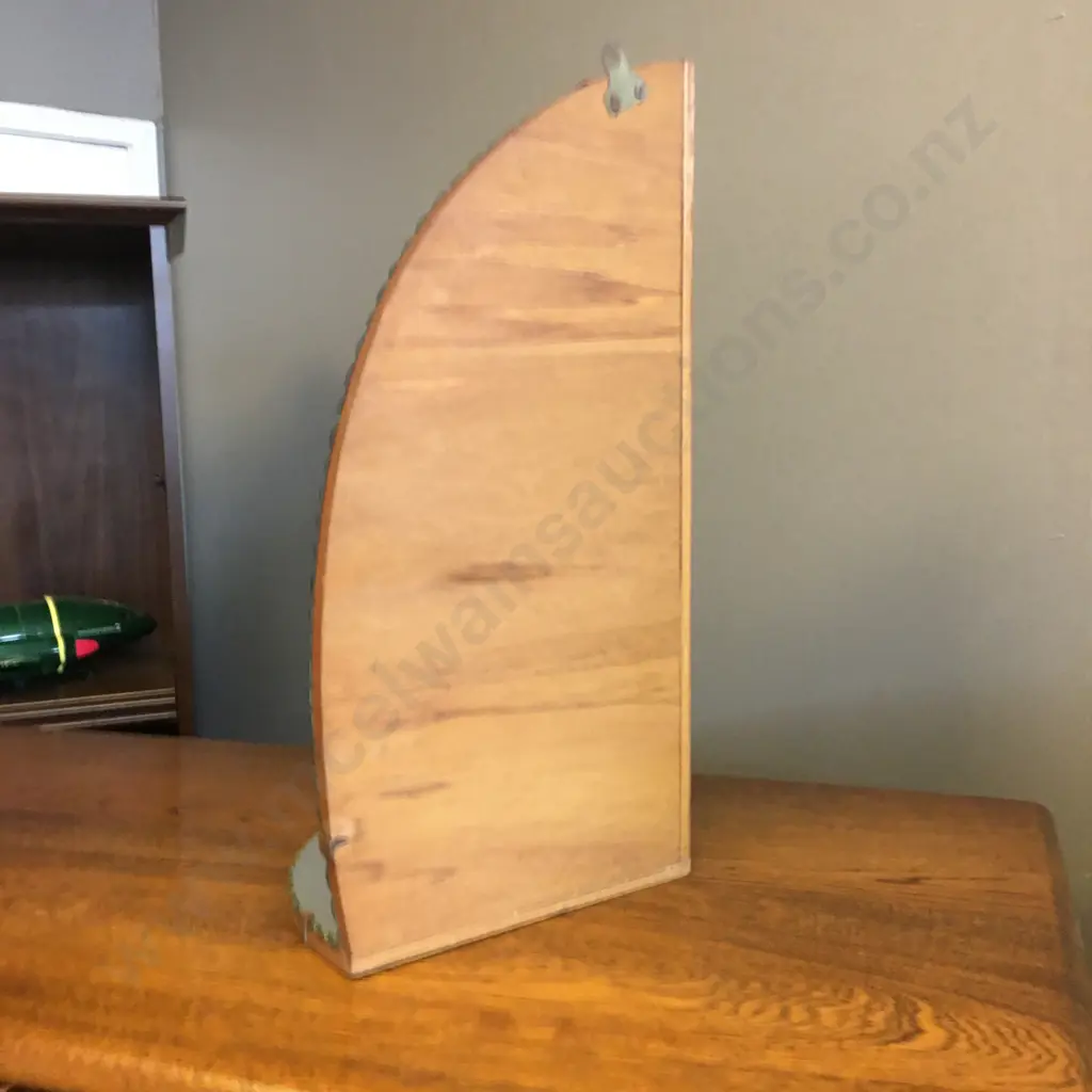 Art Deco Mirror Corner Shelf, Pie Crust Edges. H45 W32.5 D23cm Image 1++