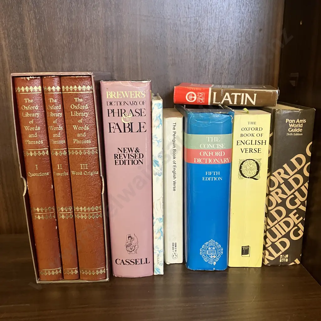 Books - The Oxford Library of Words and Phrases (3 Volume Set in Slipcase), Dictionaries, English Verse Image 1++