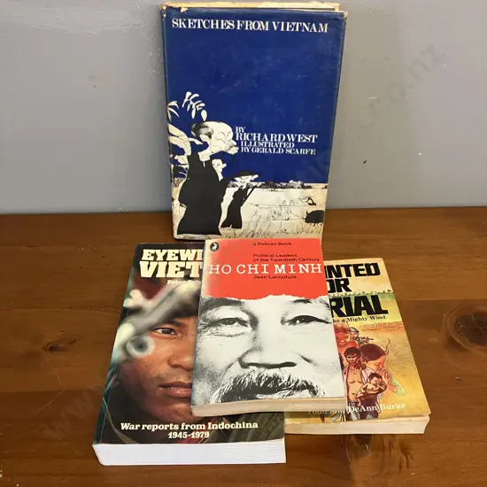 Sketches from Vietnam by Richard West, 1968 First Edition Hardcover & Dust Jacket, Ho Chi Minh by Jean Lacouture