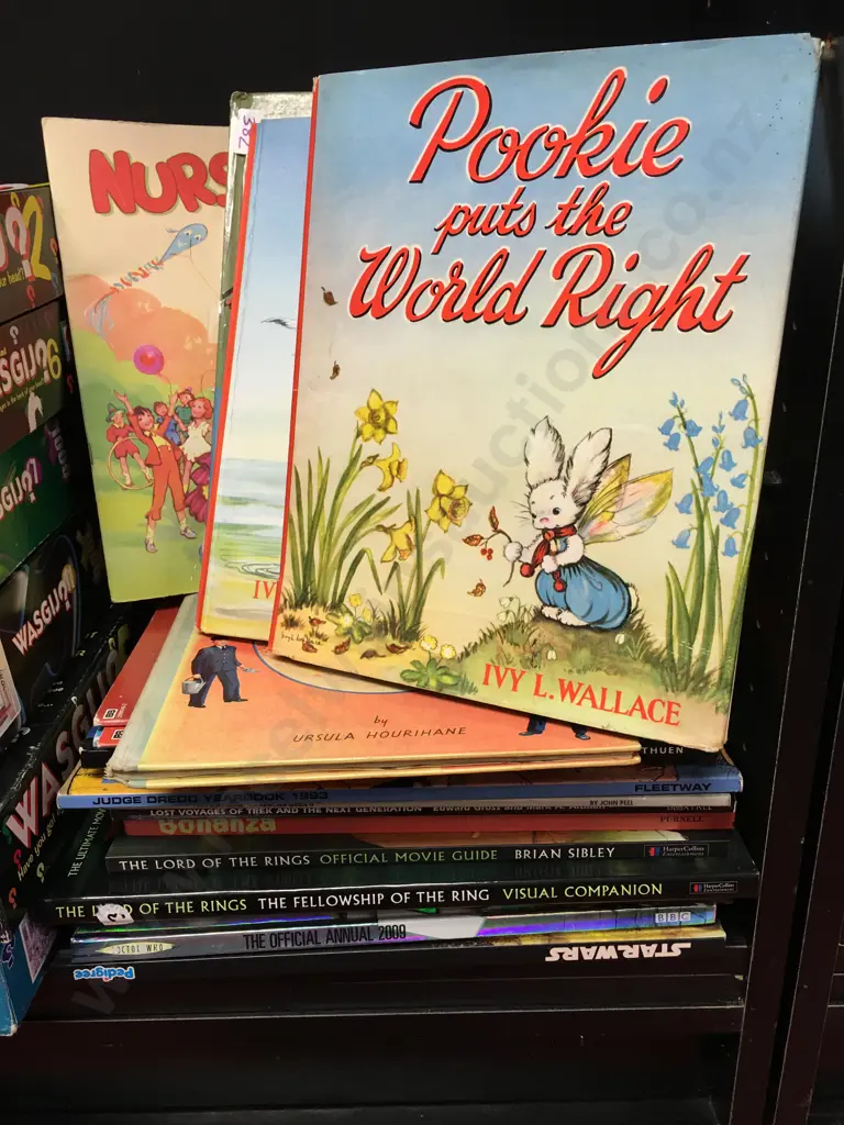 Childrens Books - 1950's 'Pookie' Story Books Ivy L. Wallace, Vintage Annual, Babar, Etc With Image 1++
