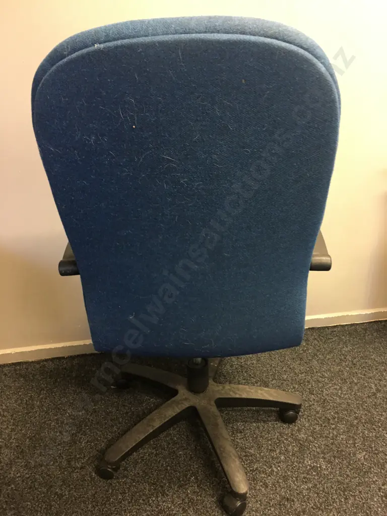 Executive Blue Gas Lift Chair Double Lever Armed  Image 1++