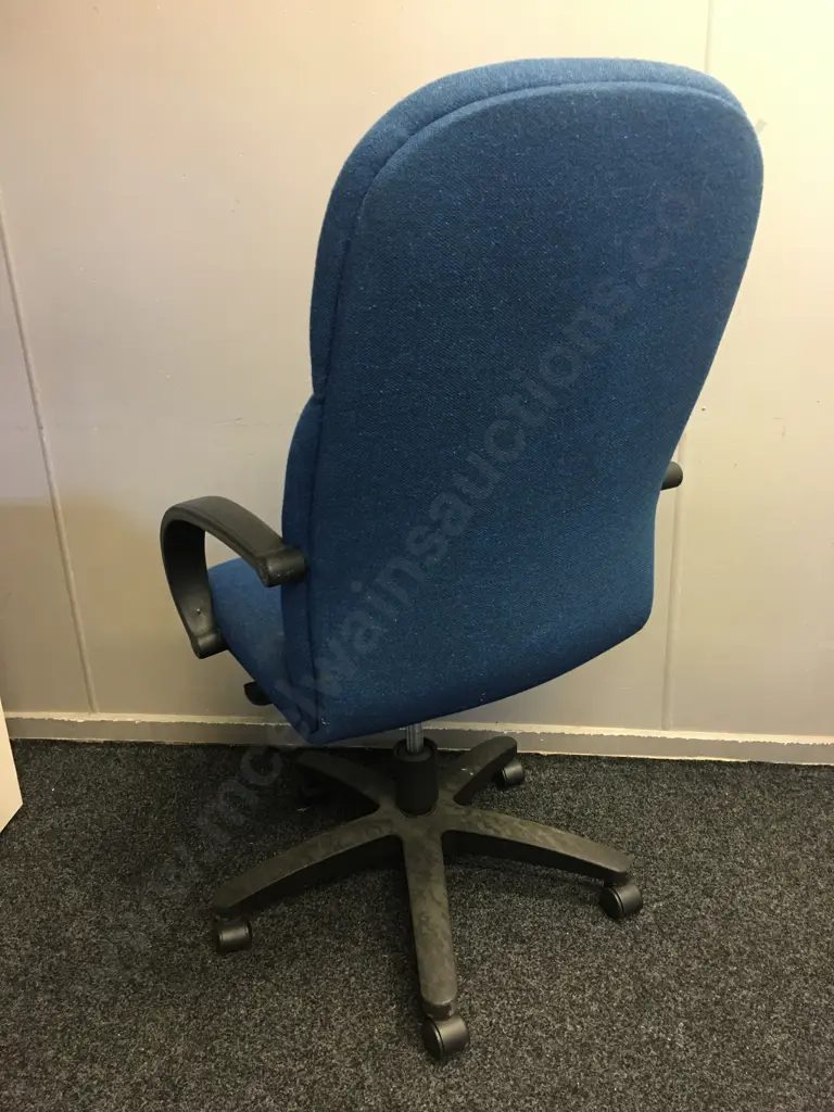 Executive Blue Gas Lift Chair Double Lever Armed  Image 1++
