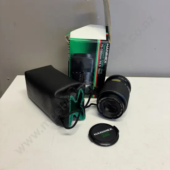 Hanimex One-touch Zoom Lens 750150mm F4.5 Macro Lens