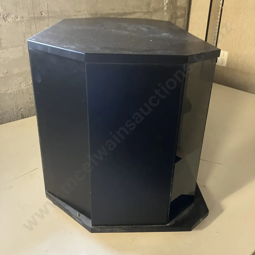 Black Double Glass Door TV Cabinet. H51 W85 D54cm Image 1++