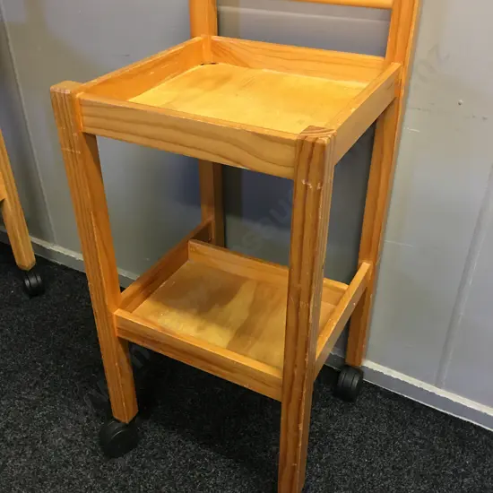 Wooden Mobile 2 Tier Trolley H91,W44cm. 