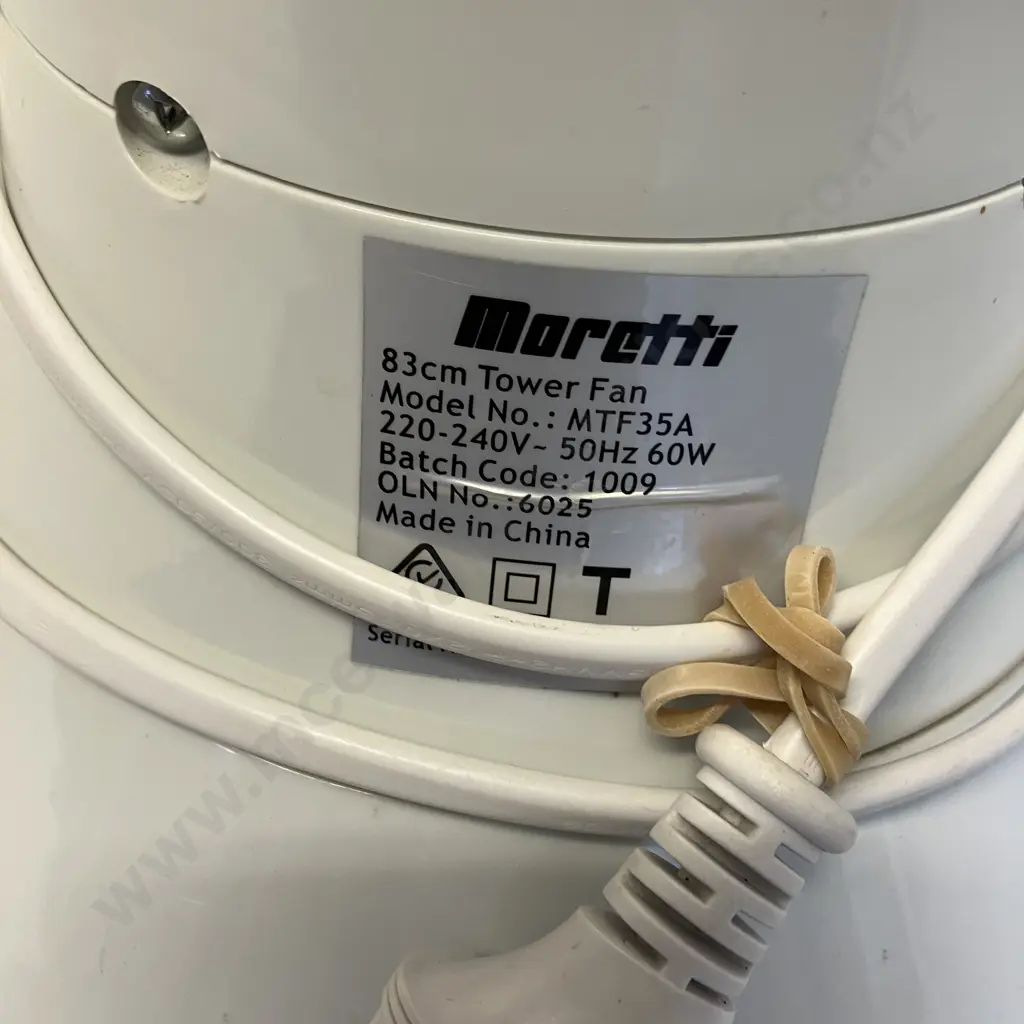 Moretti 83cm Tower Fan Model MTF35A Image 1++
