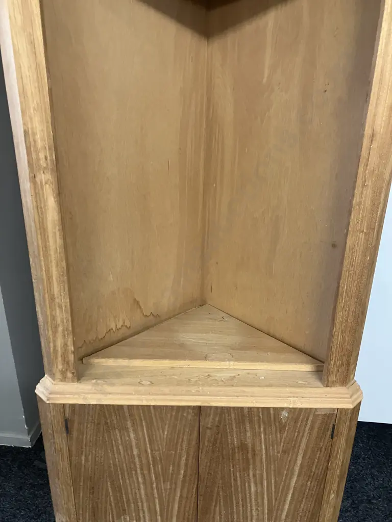 Wood Corner Unit. 185 x 62cm (As Is) Image 1++