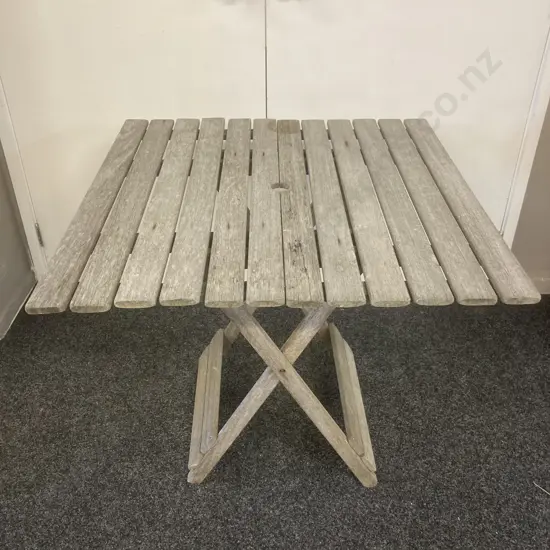 Vintage Wooden Folding Table. H74 W83.5 D85.5cm