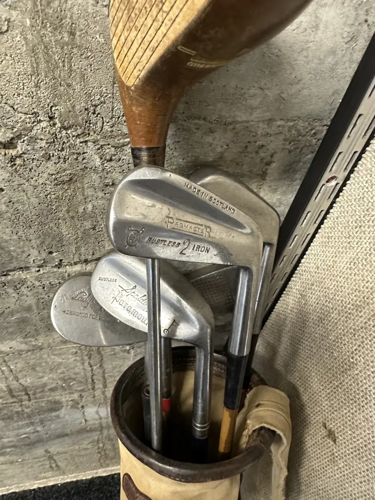 Assorted Golf Clubs Including Dunlop, Spalding Etc including Golf Trundler Image 1++