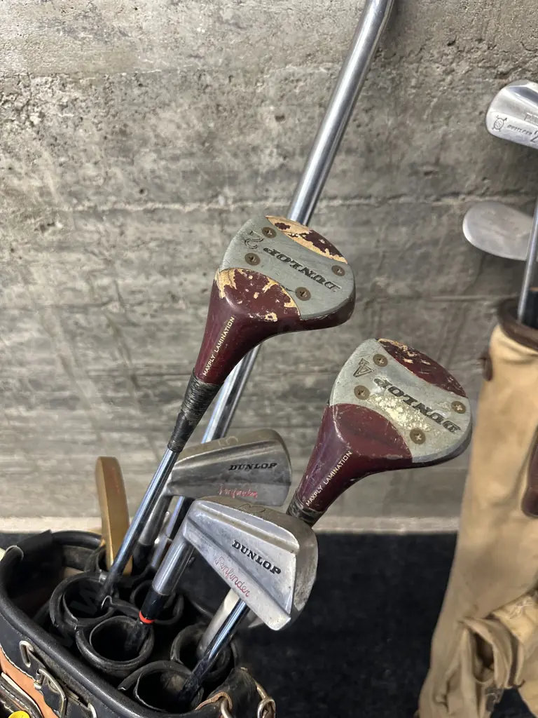 Assorted Golf Clubs Including Dunlop, Spalding Etc including Golf Trundler Image 1++