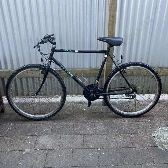 Titan Raider Bike - 18 Speed S/S, Black With Purple & Green Colours