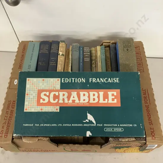 Vintage Scrabble Edition Francaise - 1948-1955 Scrabble French Edition Board Game, Literature Books, Dictionaries Etc