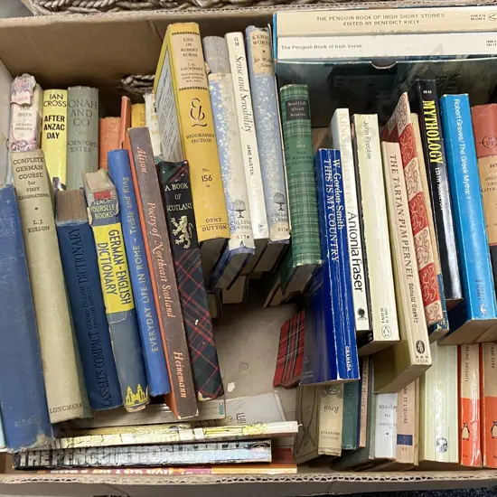 Box Lot Books - Scottish, German, Greek Mythology, Novels Etc