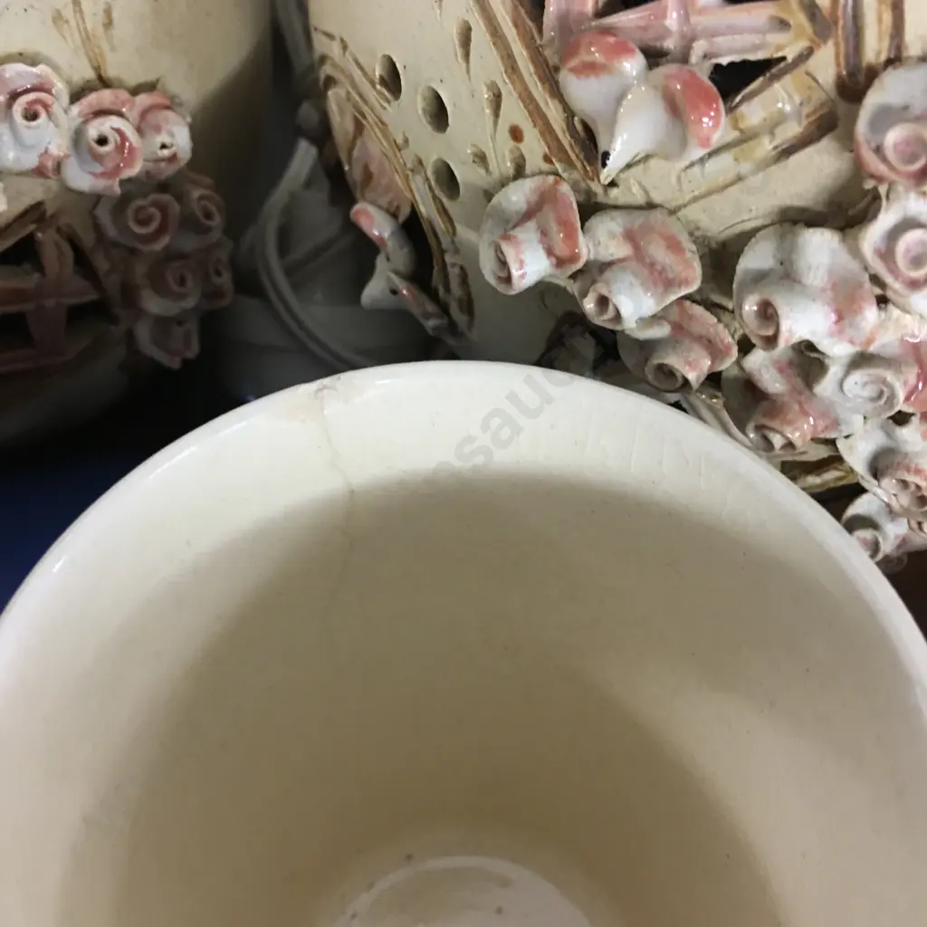 Assorted China & Pottery Items (as found) Including Wave Bowls, English Mugs Etc Image 1++