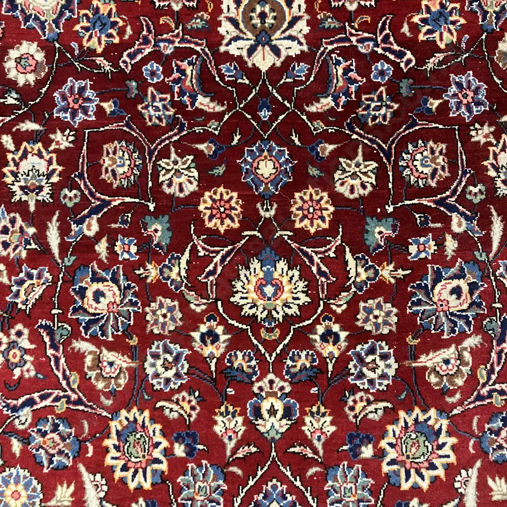 Persian Hand Knotted Kashan Rug - Size: 214 x 133cm, Wool - Iran Image 1++