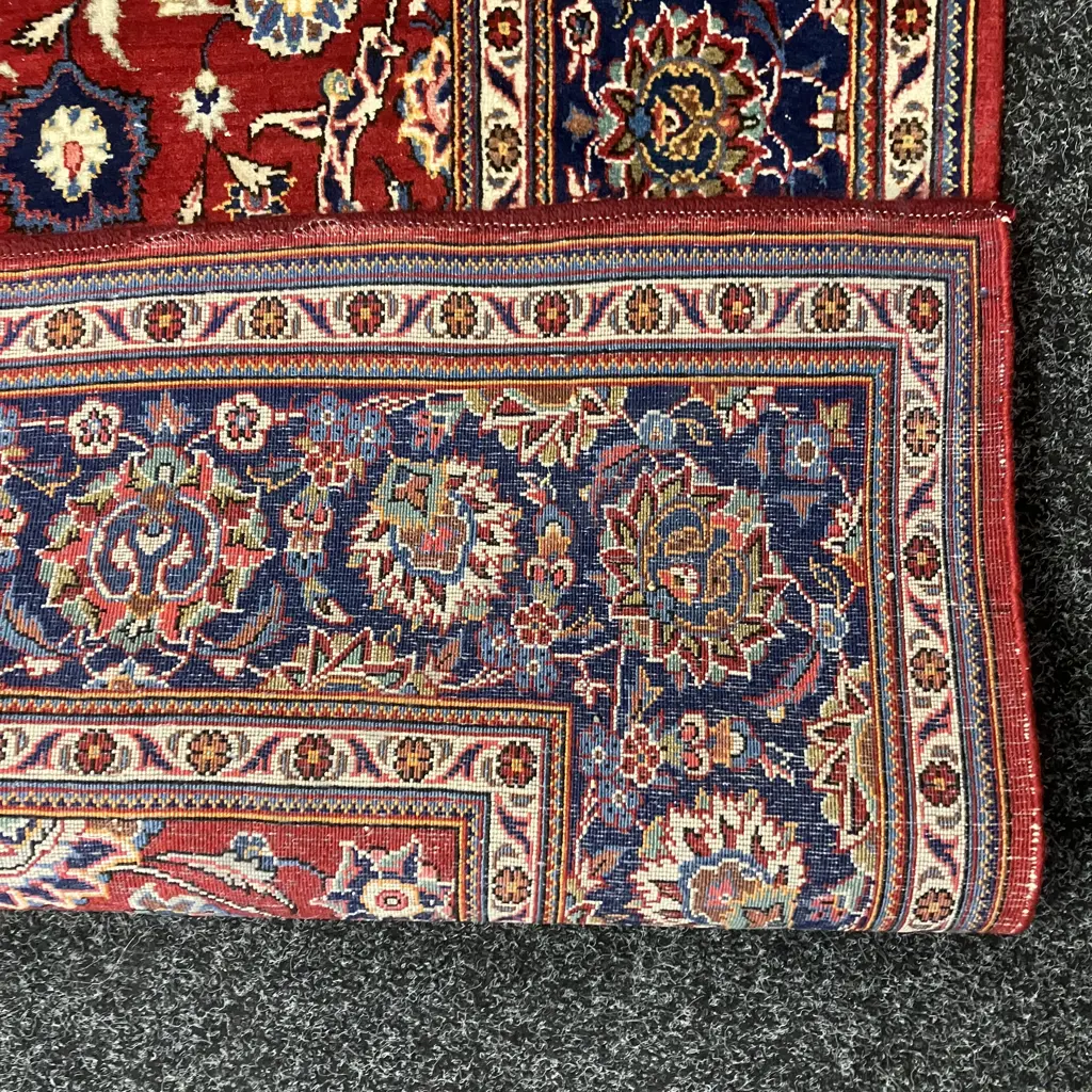 Persian Hand Knotted Kashan Rug - Size: 214 x 133cm, Wool - Iran Image 1++