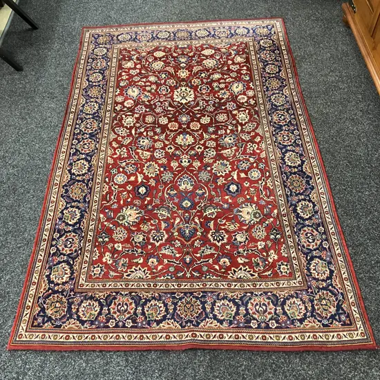 Persian Hand Knotted Kashan Rug - Size: 214 x 133cm, Wool - Iran