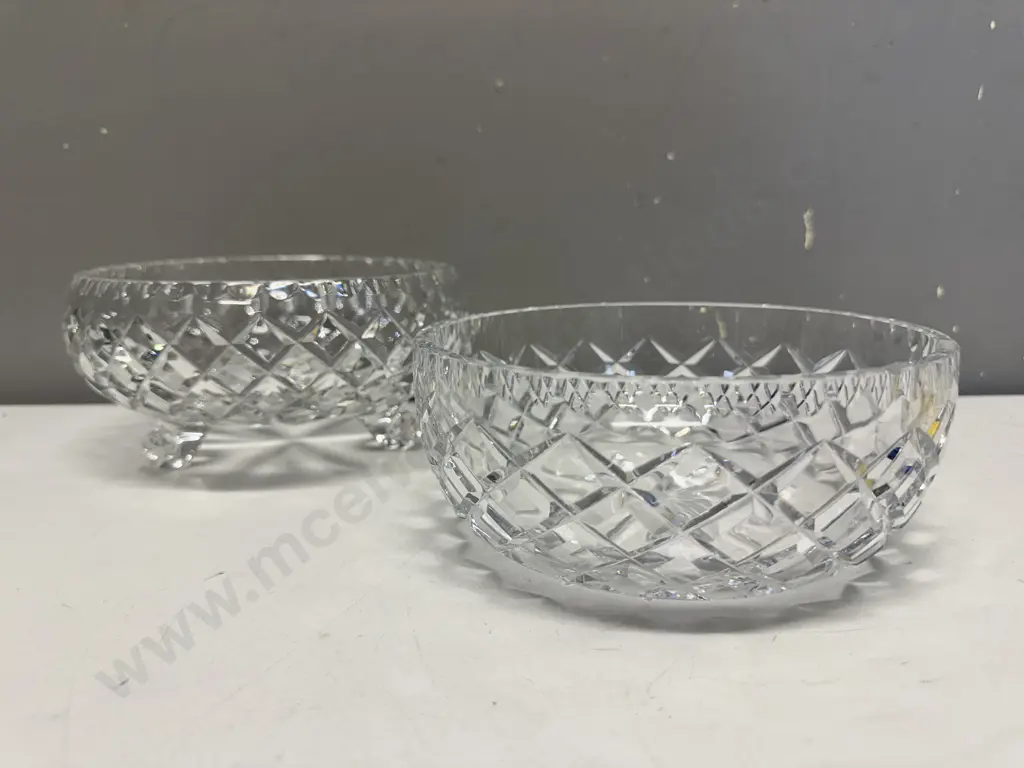 Vintage Crystal Bowls Including Tri Footed Image 1++