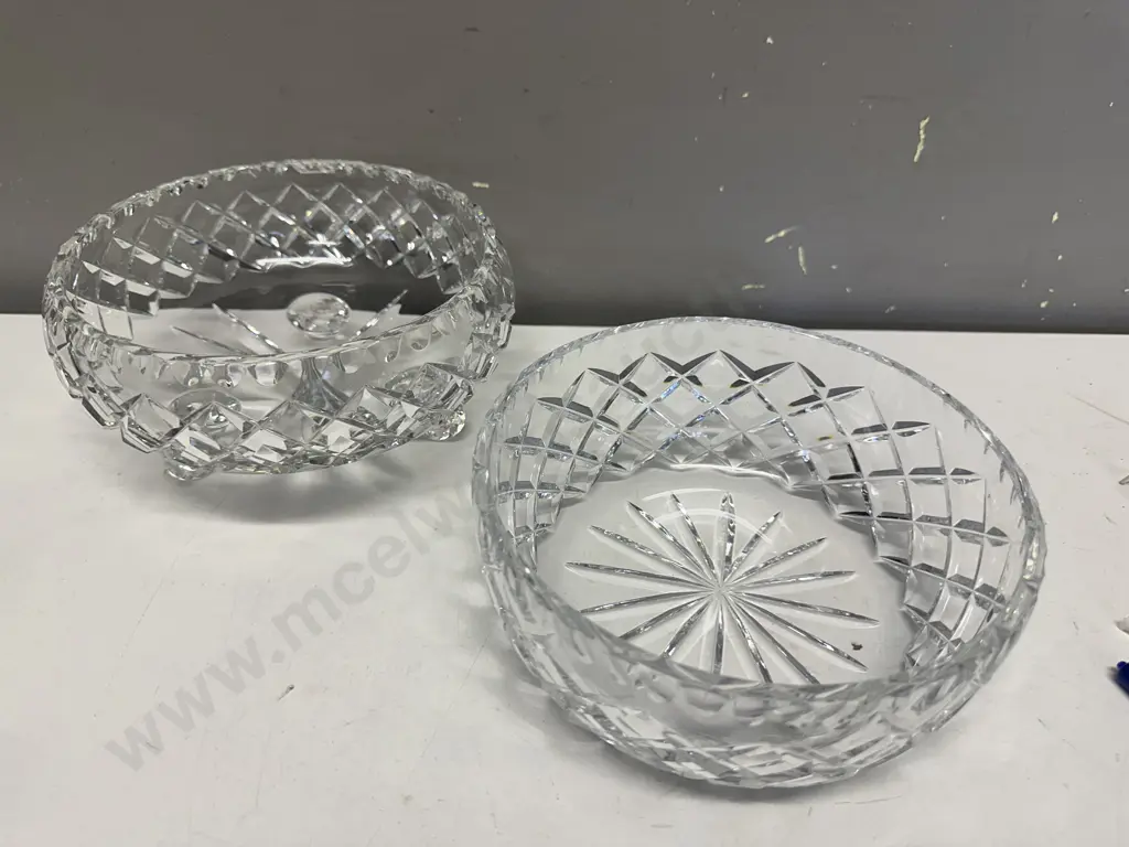 Vintage Crystal Bowls Including Tri Footed Image 1++