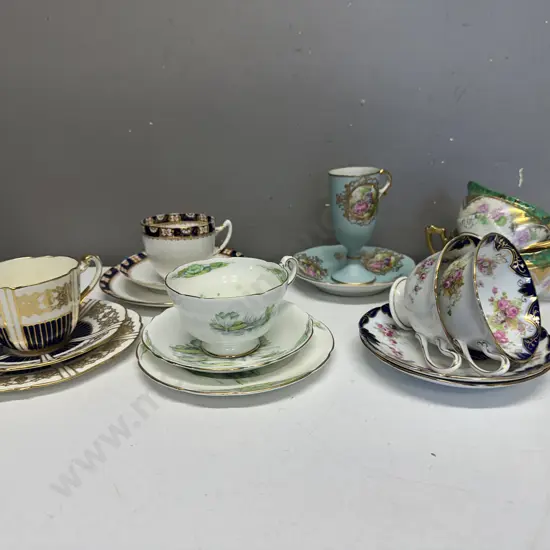 Selection Of Vintage Trios Including Paragon, Royal Albert & Gainsborough Duo Etc
