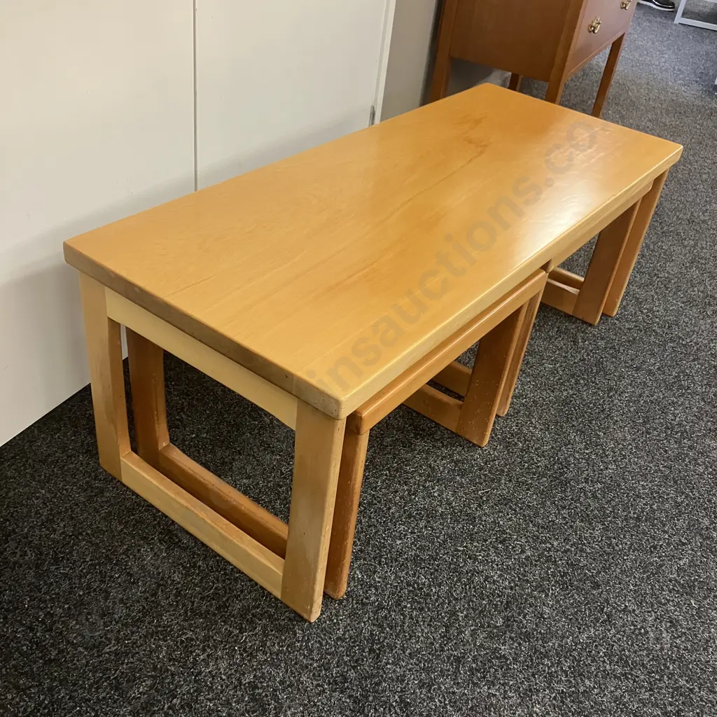 Kauri Nest Of Three Tables. H44 W122 D50cm Image 1++