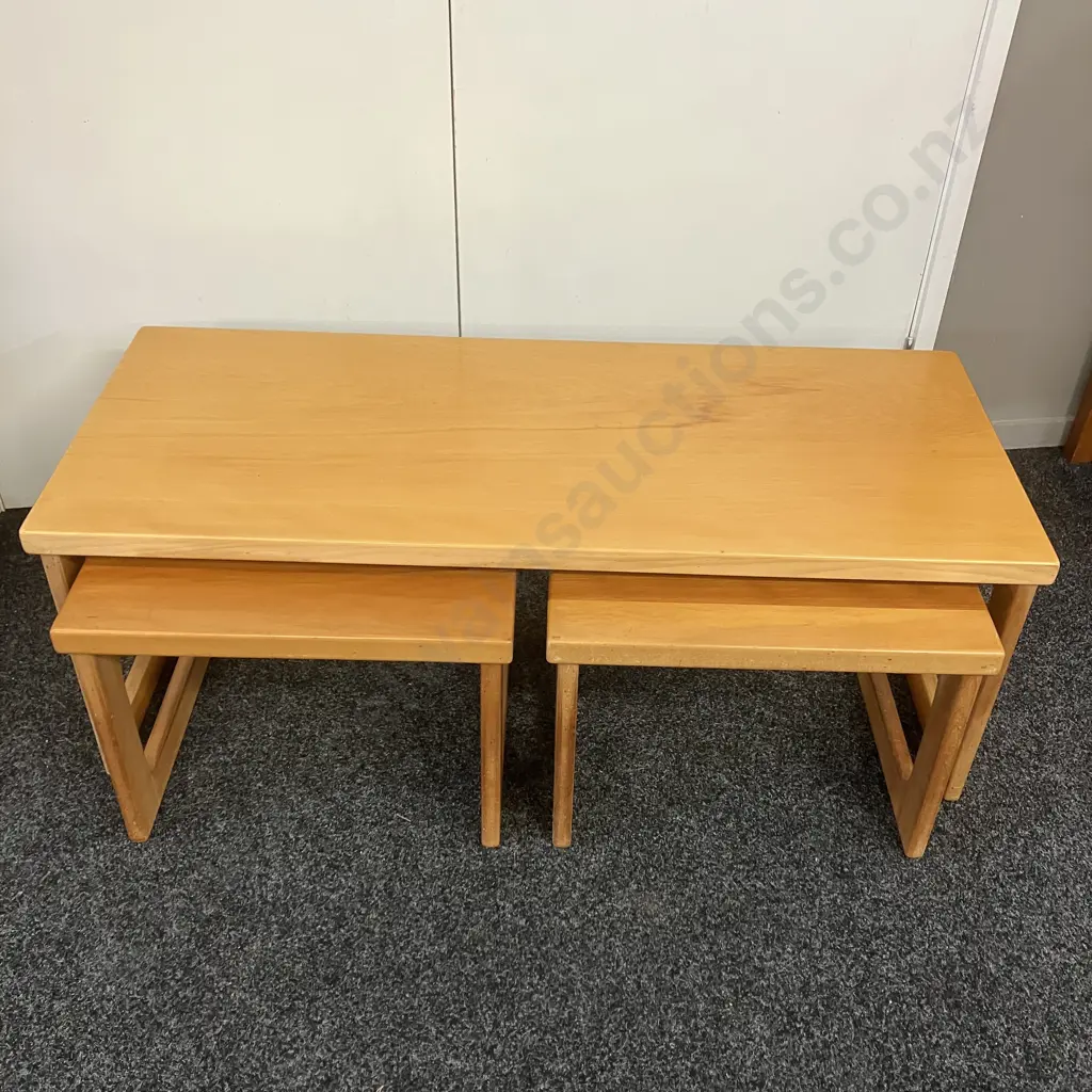 Kauri Nest Of Three Tables. H44 W122 D50cm Image 1++