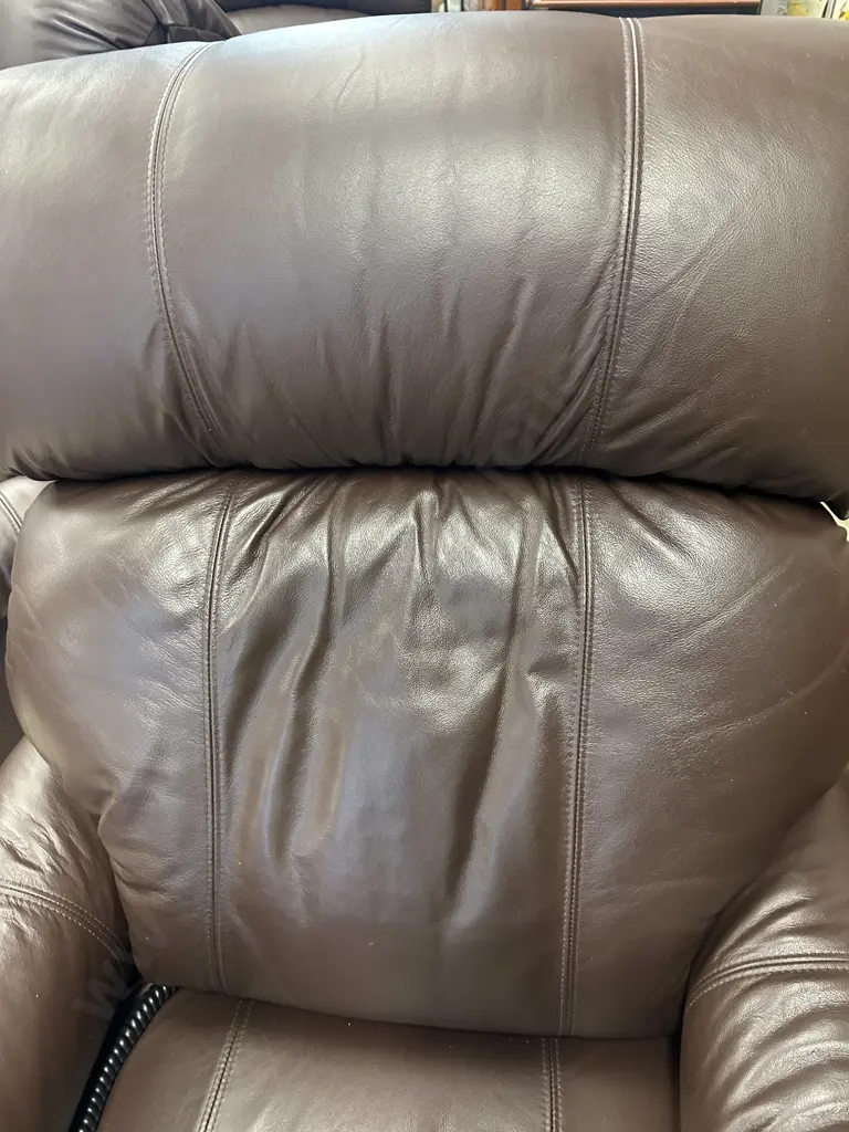 MORGAN La-Z-Boy "Eden" Chocolate Brown Full Leather 3 Seater Couch And Two Power XR+ (electric) Recliner - Rocker Chairs Image 1++