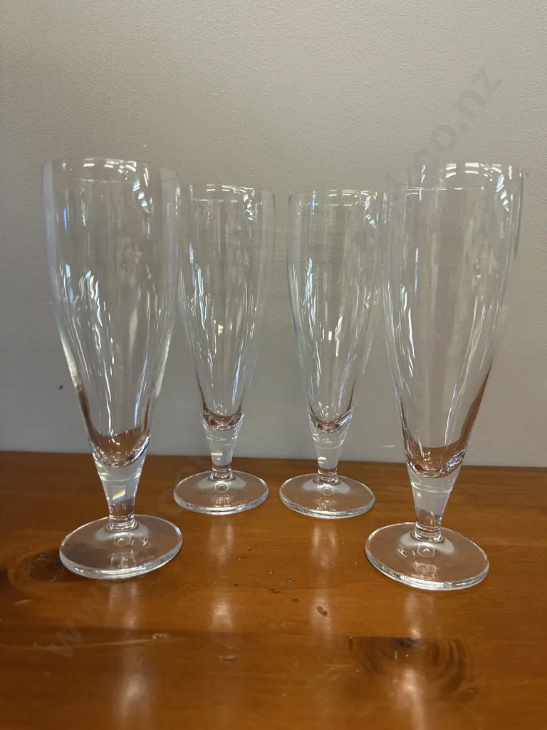 Set of Four Stolzle Beer Glasses. H22cm Image 1++
