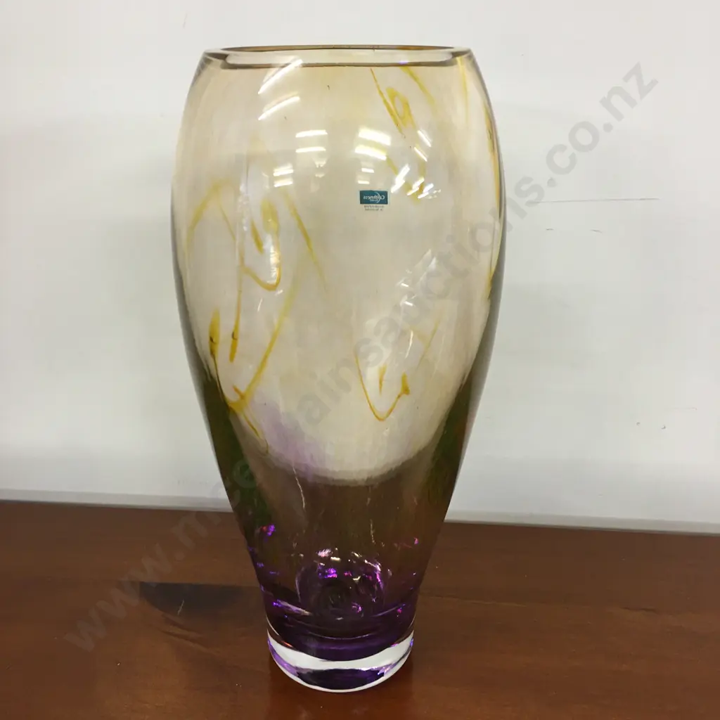 Heavy Caithness Glass Vase H22cm. Image 1++