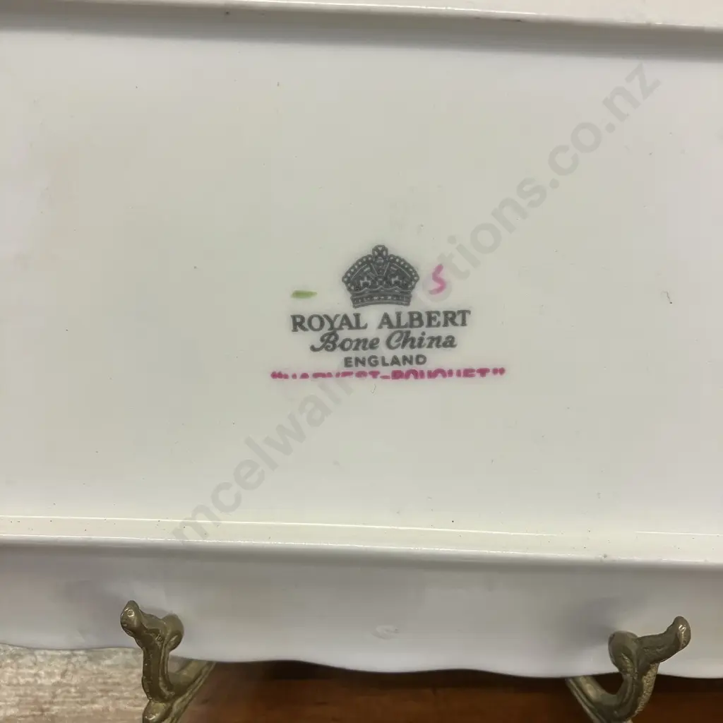Royal Albert "Harvest Bouquet" Sandwich Plate & "Nosegay" Sweet Meat Dish Image 1++
