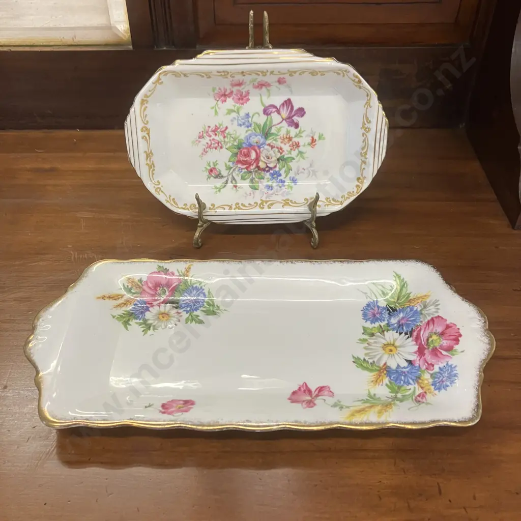 Royal Albert "Harvest Bouquet" Sandwich Plate & "Nosegay" Sweet Meat Dish Image 1++