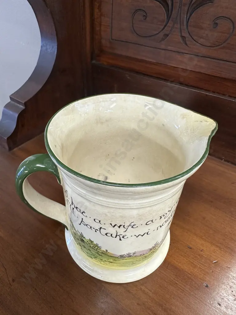 1920's Royal Doulton Bobbie Burns Series Ware Jug 'I hae a wife a my ain ...' Pattern D4419. H12cm Image 1++