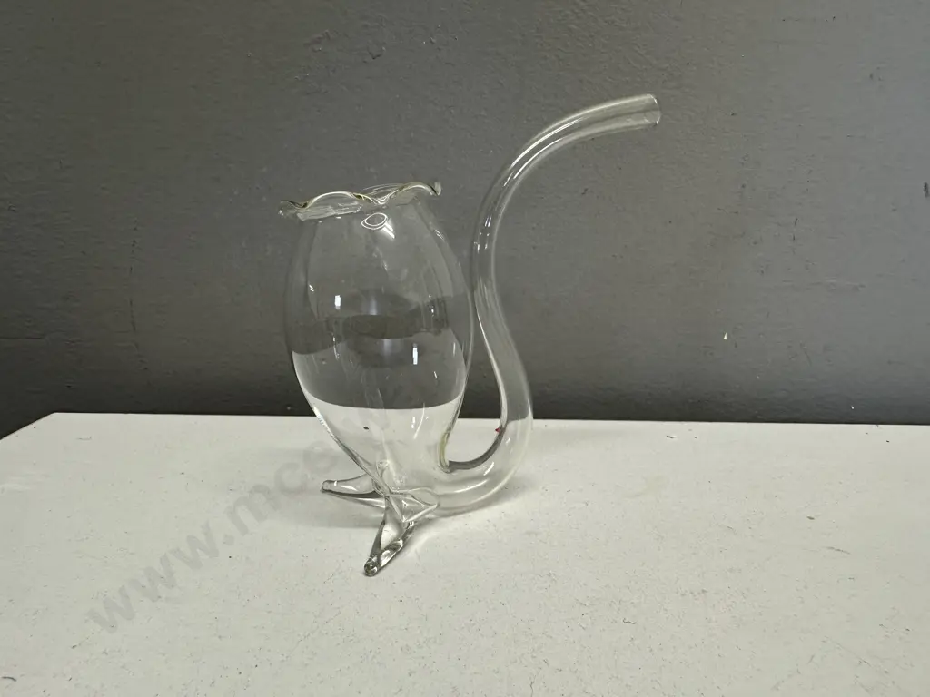 Hand Blown Glass Port Pipe Sipper Image 1++