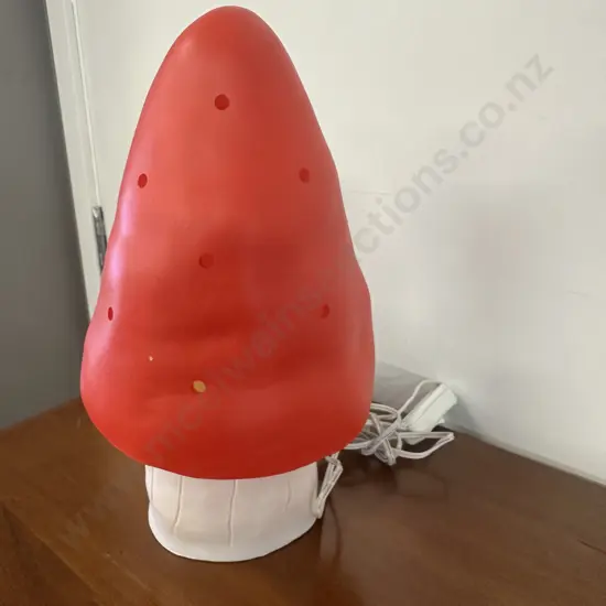 'Egmont Toys' Small Mushroom Table Lamp Red & White H28cm