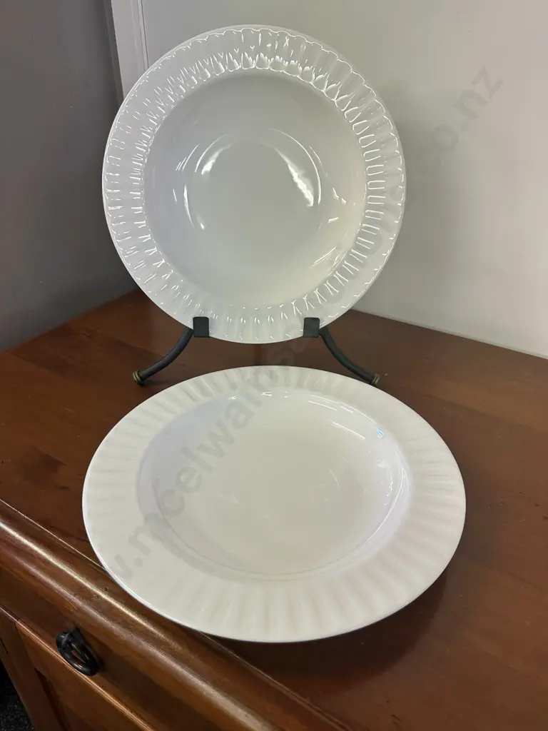 Wedgwood Night & Day Bone China Soup Plates Image 1++