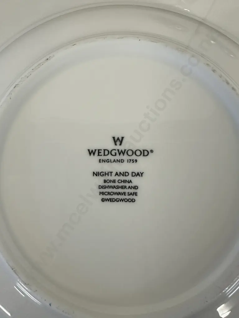 Wedgwood Night & Day Bone China Soup Plates Image 1++