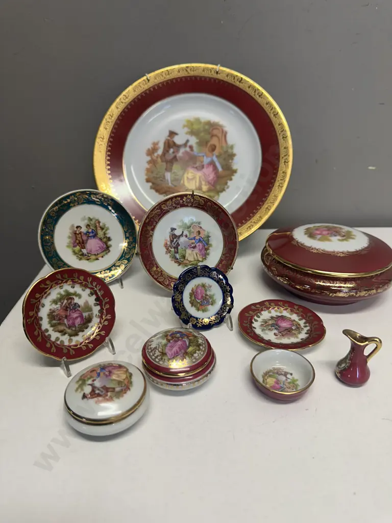 Assorted Vintage Limoges Items Including Trinket Dishes Image 1++
