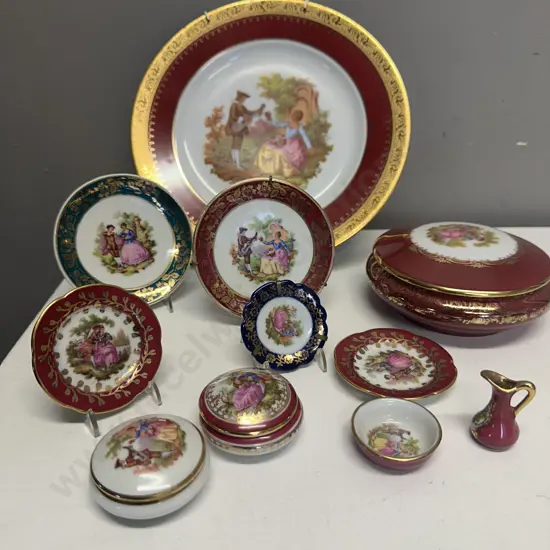 Assorted Vintage Limoges Items Including Trinket Dishes