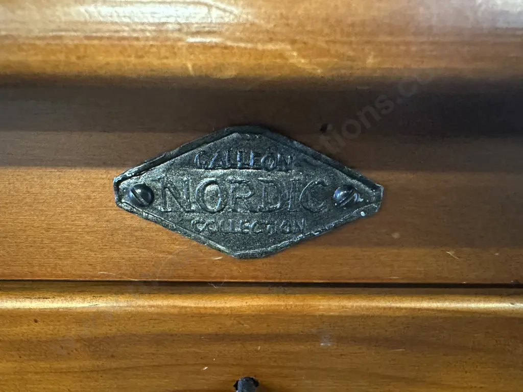 Nordic Buffet - 3 Door, 3 Drawer, Wrought Iron Brackets, Badges & Ring Handles. H96 W147 D51cm Image 1++